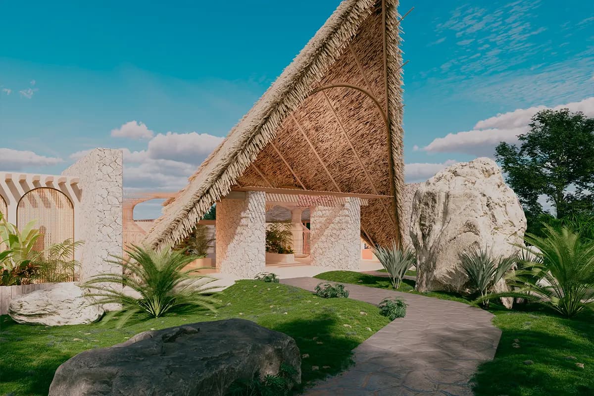 Mukta Residencial — palapa triangular